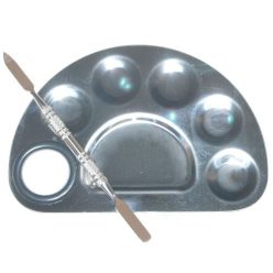 Fém Keverő Tálca és Spatula