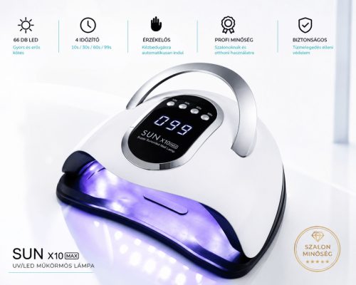 SUN X10 MAX UV/LED Műkörmös Lámpa 280W