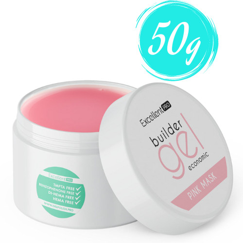 Excellent Pro Builder Gel Economic Pink Mask - Építő Zselé