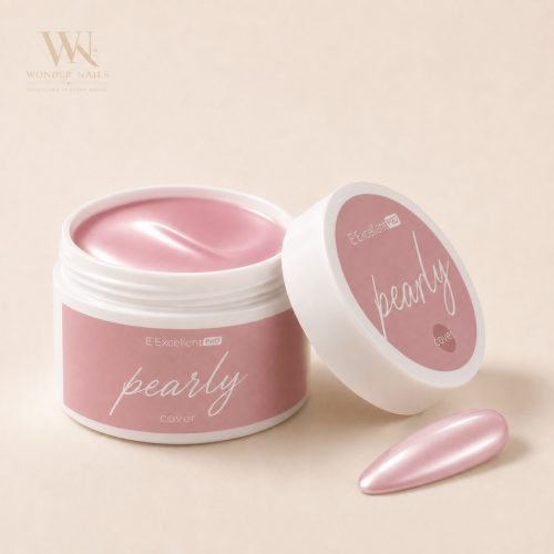 Excellent PRO Pearly Gel Cover 50 g természetes nude gyöngyházfényű építőzselé