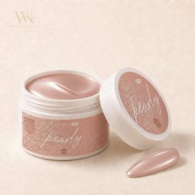 Excellent PRO Pearly Gel Dark Cover 50 g tégely és sötétebb bézs gyöngyházfényű körömminta