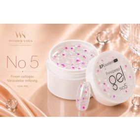 Excellent PRO Principessa No5 15 g nyitott tégelyben, átlátszó pink-ezüst csillámos zselével