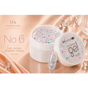 Excellent PRO Principessa No6 15 g nyitott tégelyben, átlátszó színes csillámos zselével