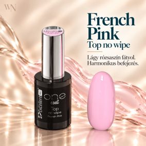  Excellent PRO One Coat Top No Wipe French Pink 11 g – rózsaszín fedőzselé