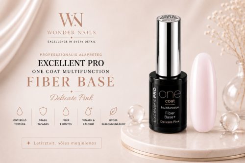 Excellent PRO One Coat Multifunction Delicate Pink 11gr - Erősített Rugalmas Alapzselé