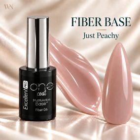 Excellent PRO One Coat Multifunction Fiber Base Just Peachy 11g – színhű anyagív és stiletto tip