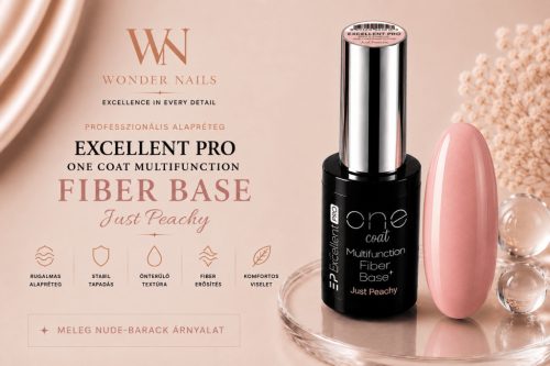 Excellent PRO One Coat Multifunction Fiber Base Just Peachy 11g – Rugalmas Alapzselé