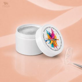 Excellent PRO Painting Gel High Pigment 03 ezüst festőzselé nyitott 5 g-os tégelyben