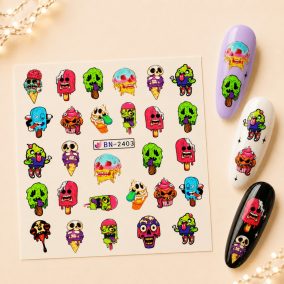 Halloween Őszi Akrilhatású Vizes Körömmatrica BN-2403