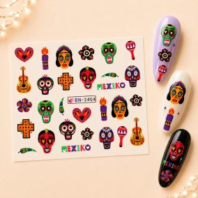 Halloween Őszi Akrilhatású Vizes Körömmatrica BN-2404
