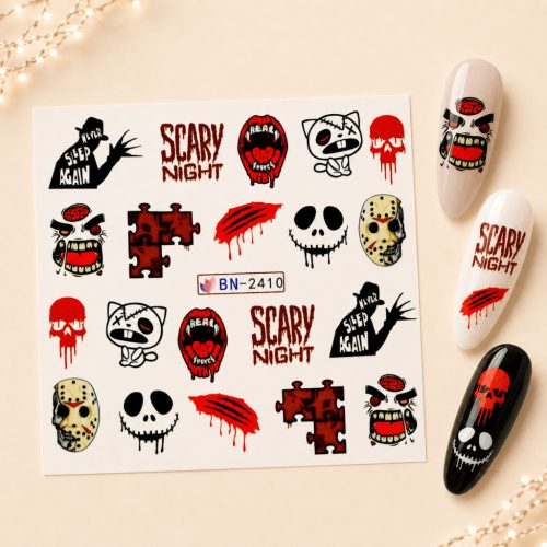 Halloween Őszi Akrilhatású Vizes Körömmatrica BN-2410