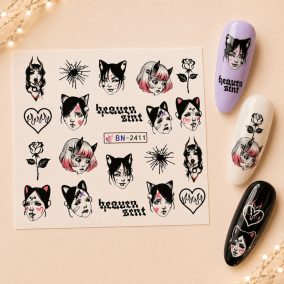 Őszi Halloween Akrilhatású Vizes Körömmatrica BN-2411