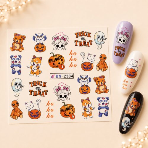 Halloween Akrilhatású Vizes Körömmatrica BN-2384