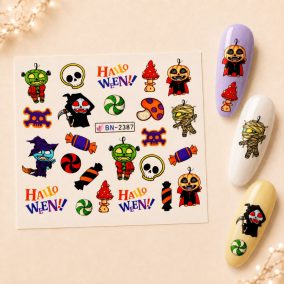 Halloween Akrilhatású Vizes Körömmatrica BN-2387