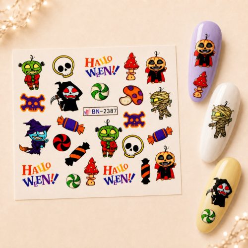 Halloween Akrilhatású Vizes Körömmatrica BN-2387