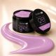 Excellent PRO Lilac 15 g építőzselé nyitott tégelye és rózsás-lila zselécsík