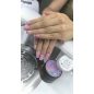 Unicorn Lipstick építőzselé – hűvös rózsaszín, lilás tónussal, holografikus csillám