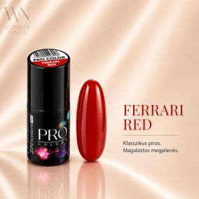 Excellent PRO Pro Colors 021 Ferrari Red géllakk – üveg és színminta