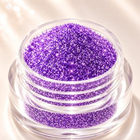 S026 Viola Selyem Csillámpor 2,5 ml – világos ibolyalila finomszemcsés körömdíszítő csillám
