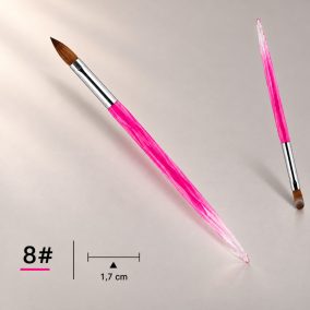 100% Kolinsky Ecset Pink Krystály