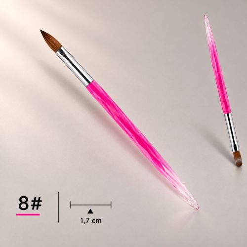 100% Kolinsky Ecset Pink Krystály