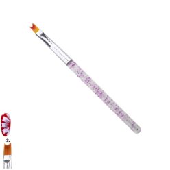 Körömdíszítő Festő Ecset Lila Csillámos 3.