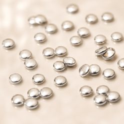 Ezüst Metál Kör Szegecs 100db 3mm