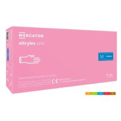 Mercator Nitrylex Pink Púdermentes Gumikesztyű 