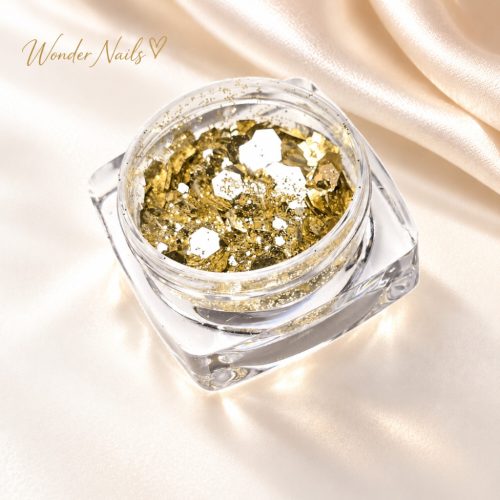 Glitter Mix 3. csillámkeverék nyitott tégelyben, világos háttéren