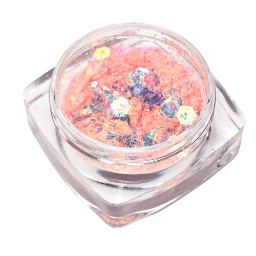 Glitter Mix Irizáló Babarózsaszín 6.