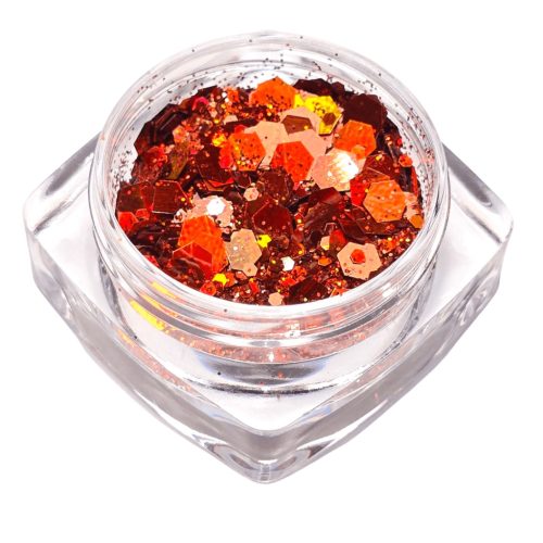 Glitter Mix Irizáló Rozsdavörös 22.
