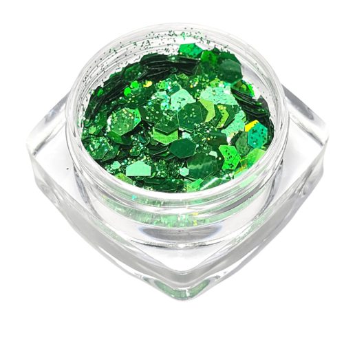 Glitter Mix Irizáló Smaragd Zöld 26.