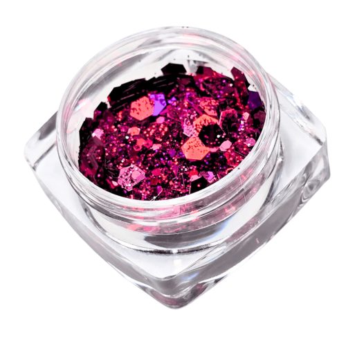 Glitter Mix Irizáló Céklavörös 34.