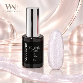 Excellent PRO Quick Gel In Bottle 012 tejes multicolor csillámos ecsetes építőzselé 11 g