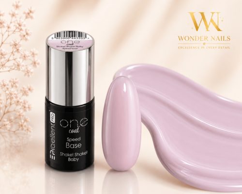 Excellent PRO One Coat Speed Base Shake! Shake! Baby 7g – Tejes Rózsaszín Alapzselé
