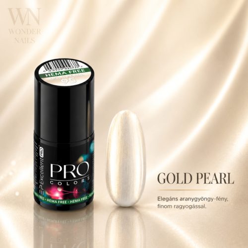 Excellent PRO Pro Colors 095 Gold Pearl géllakk – üveg