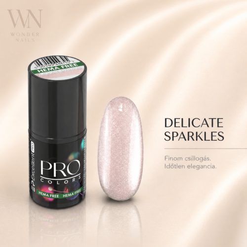 Excellent PRO Pro Colors 093 Delicate Sparkles géllakk – üveg és színminta