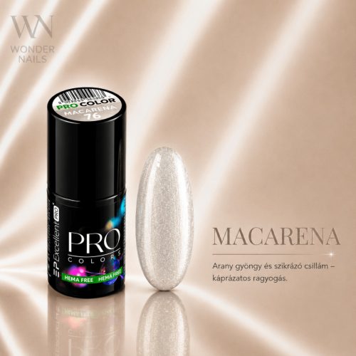 Excellent PRO Pro Colors 076 Macarena géllakk – üveg és színminta