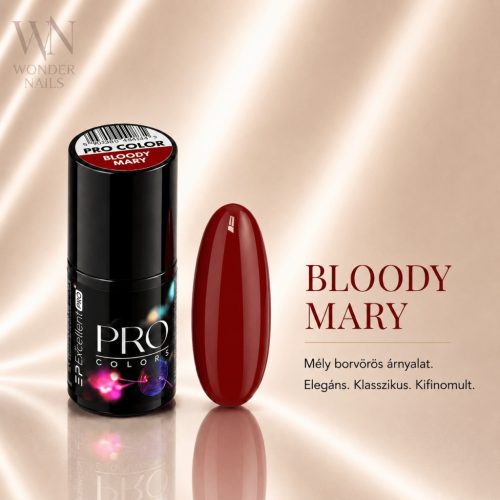 Excellent PRO Pro Colors 022 Bloody Mary géllakk – üveg és színminta