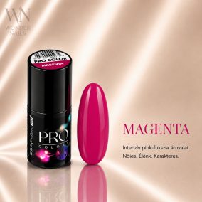 Excellent PRO Pro Colors 016 Magenta géllakk – üveg és színminta