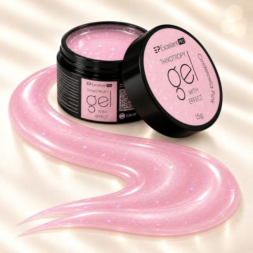 Cinderella Pink Thixotropy Effect építőzselé 50 g – Excellent PRO
