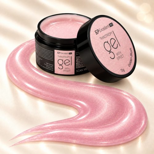 Golden Blush Thixotropy Effect építőzselé 15 g – Excellent PRO