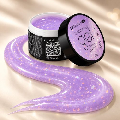 Violet Comet Thixotropy Effect építőzselé 15 g – Excellent PRO