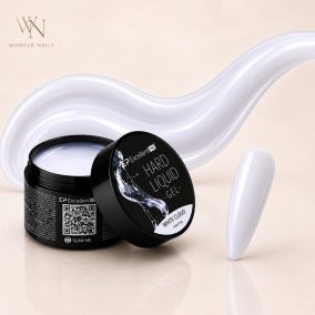 Excellent PRO Hard Liquid Gel White Cloud építőzselé tégely és tejes fehér árnyalatminta