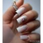 Hard Liquid Gel White Cloud – fehér és csillogó díszítésű körmök