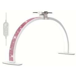 Fél Hold Körmös Lámpa Telefontartóval Rózsaszín