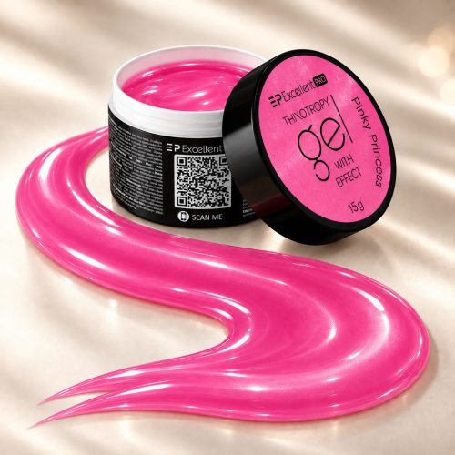 Pinky Princess Thixotropy Effect építőzselé 15 g – Excellent PRO