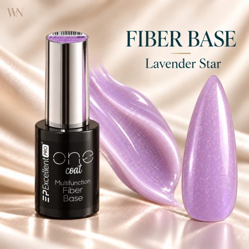 Excellent PRO One Coat Multifunction Fiber Base Lavender Star 11g – színhű anyagív és stiletto tip