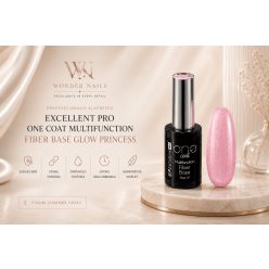  Excellent PRO One Coat Fiber Base Glow Princess 11g – Elegáns Shimmer Alapzselé 