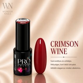 Excellent PRO Pro Colors 804 Crimson Wine géllakk – üveg és színminta